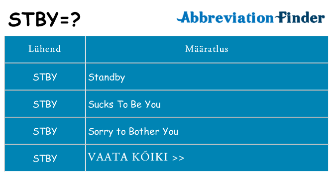 Mida stby seista