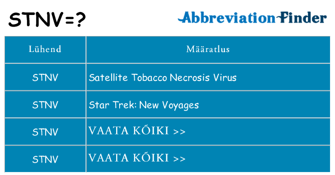 Mida stnv seista