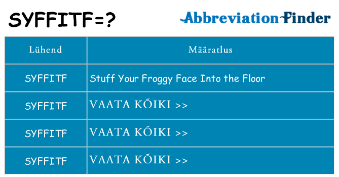 Mida syffitf seista