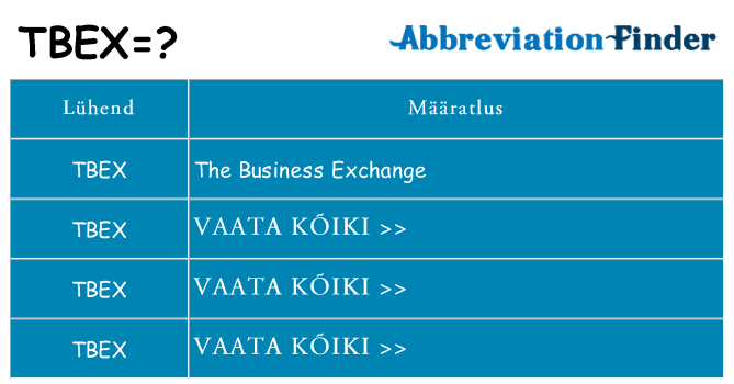 Mida tbex seista