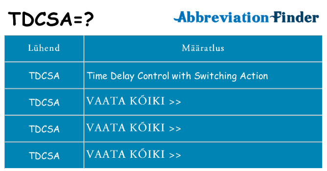 Mida tdcsa seista