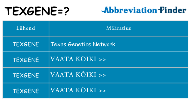 Mida texgene seista