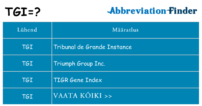 Mida tgi seista