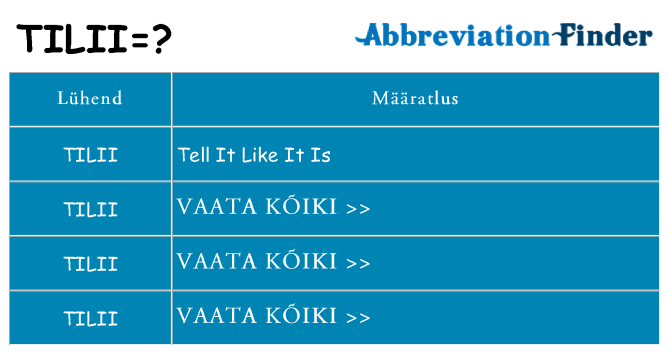 Mida tilii seista