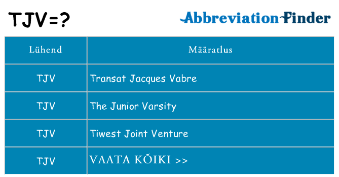 Mida tjv seista