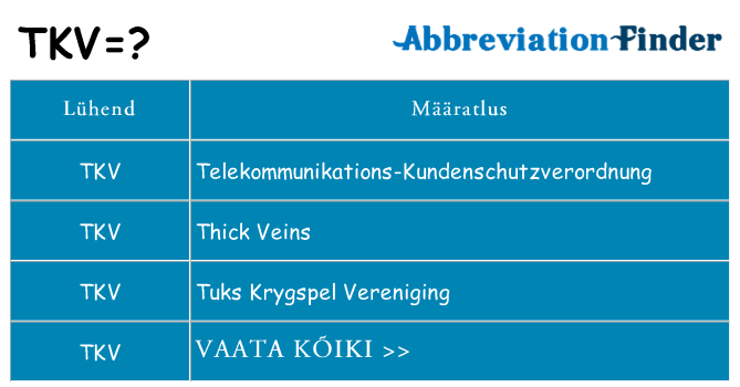 Mida tkv seista