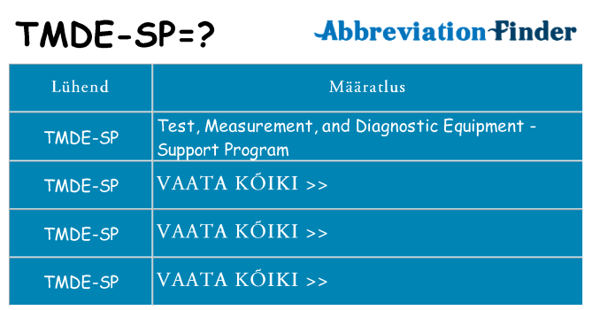 Mida tmde-sp seista