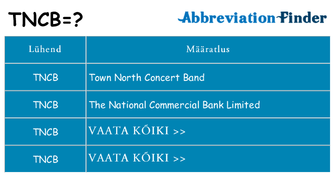 Mida tncb seista