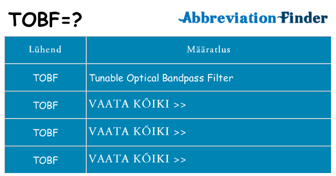 Mida tobf seista