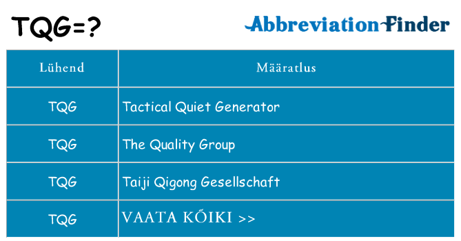 Mida tqg seista