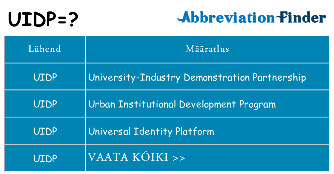 Mida uidp seista