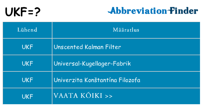 Mida ukf seista