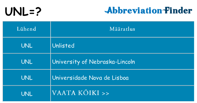 Mida unl seista