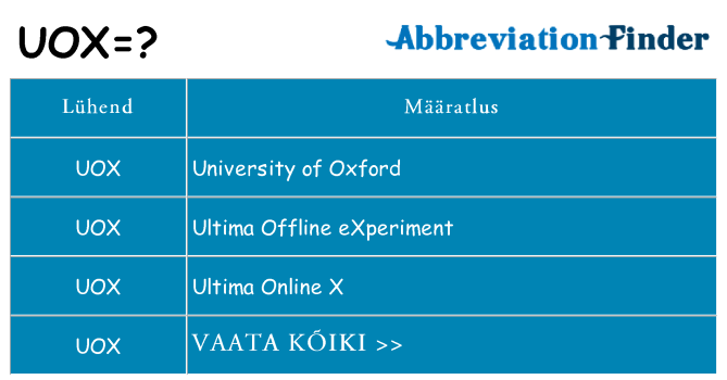 Mida uox seista