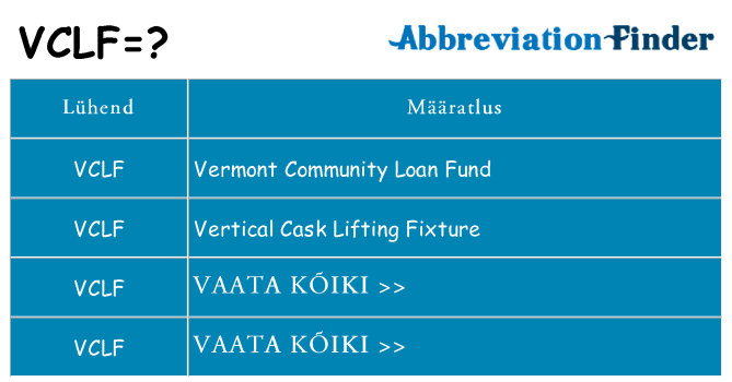 Mida vclf seista