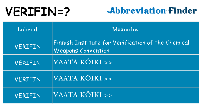 Mida verifin seista