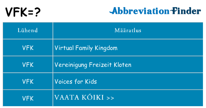 Mida vfk seista