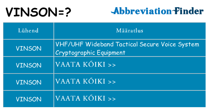 Mida vinson seista