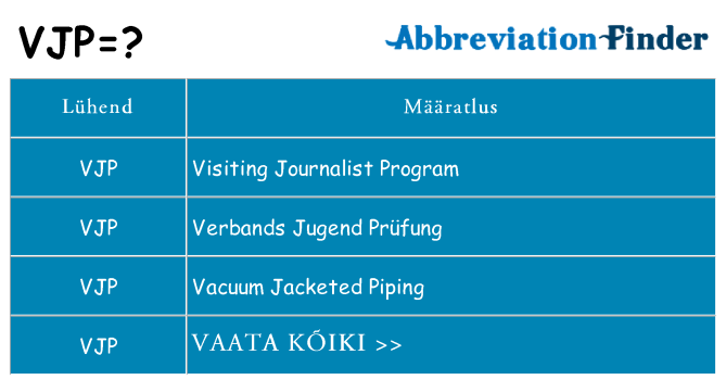 Mida vjp seista