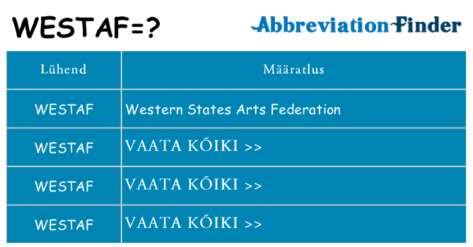Mida westaf seista