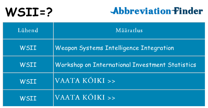 Mida wsii seista