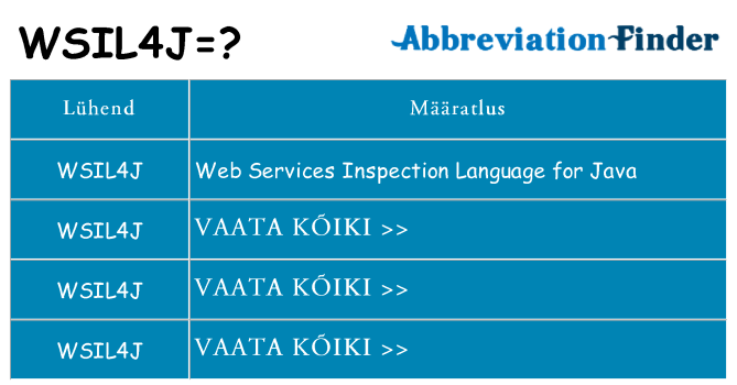 Mida wsil4j seista