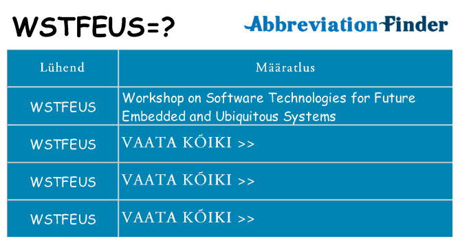 Mida wstfeus seista