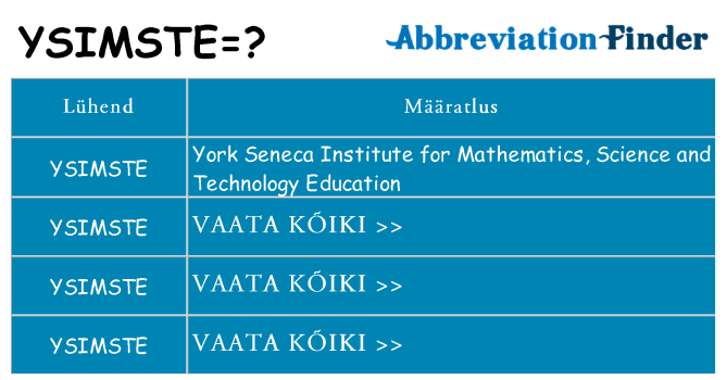 Mida ysimste seista
