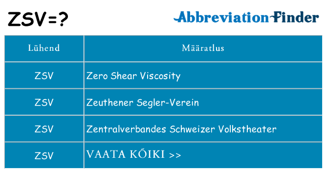 Mida zsv seista