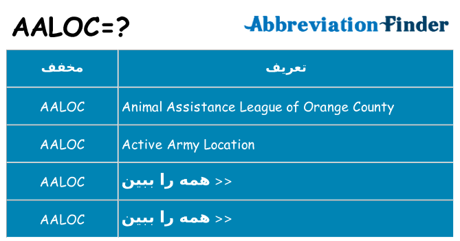 چه aaloc برای ایستادن؟