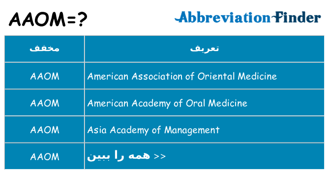 چه aaom برای ایستادن؟