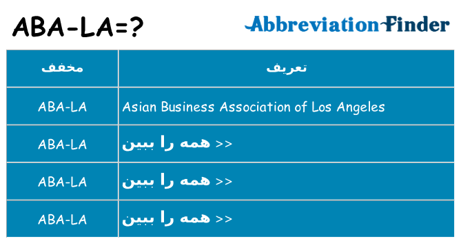 چه aba-la برای ایستادن؟