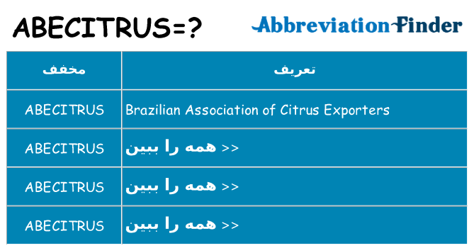چه abecitrus برای ایستادن؟