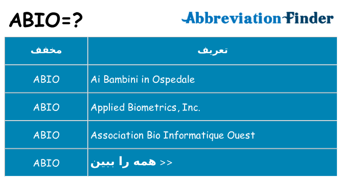 چه abio برای ایستادن؟