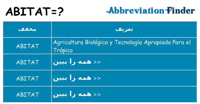 چه abitat برای ایستادن؟