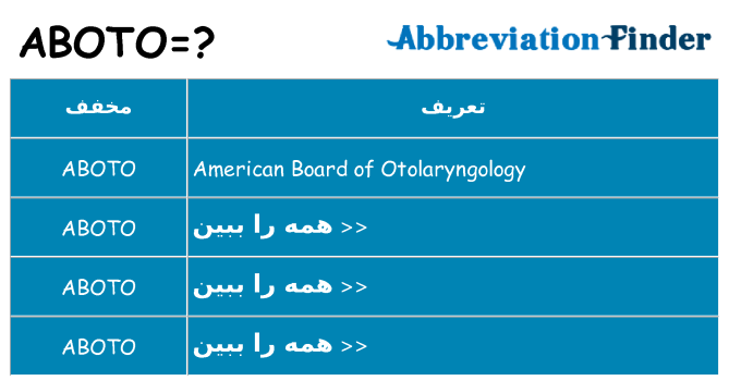 چه aboto برای ایستادن؟
