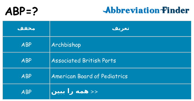 چه abp برای ایستادن؟