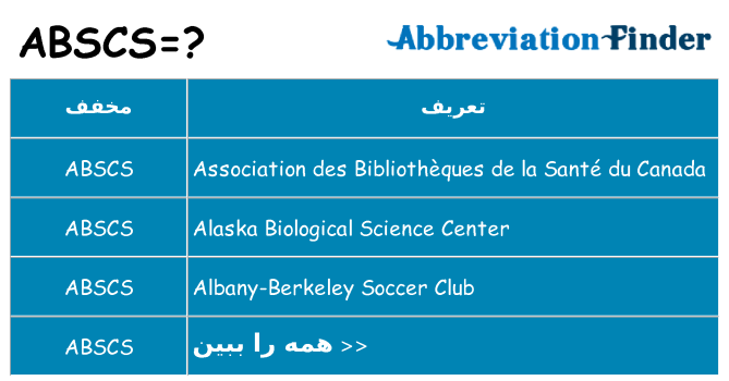چه abscs برای ایستادن؟