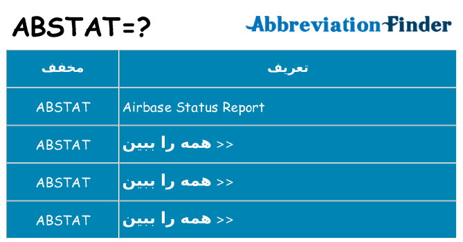 چه abstat برای ایستادن؟