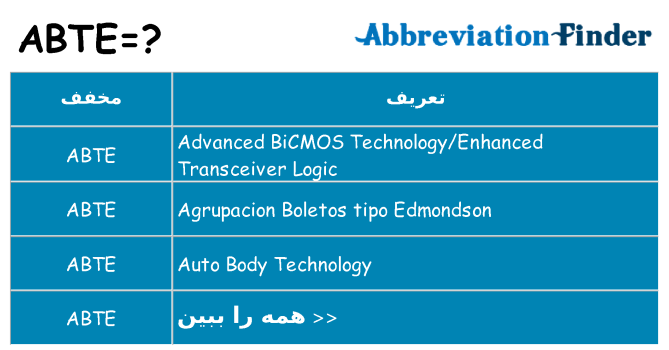 چه abte برای ایستادن؟