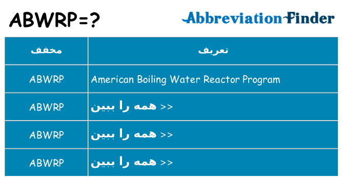 چه abwrp برای ایستادن؟