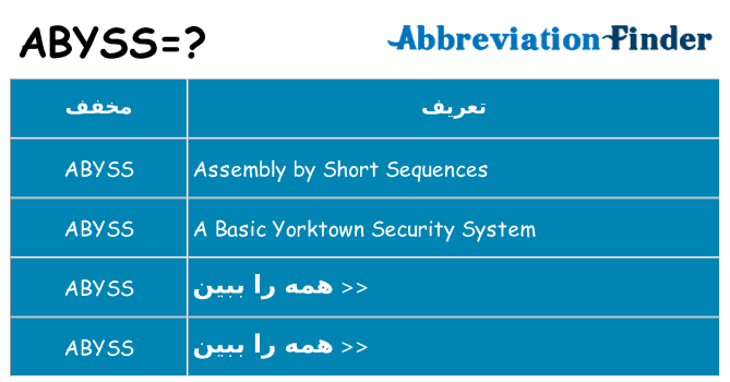 چه abyss برای ایستادن؟