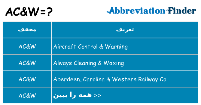 چه acw برای ایستادن؟