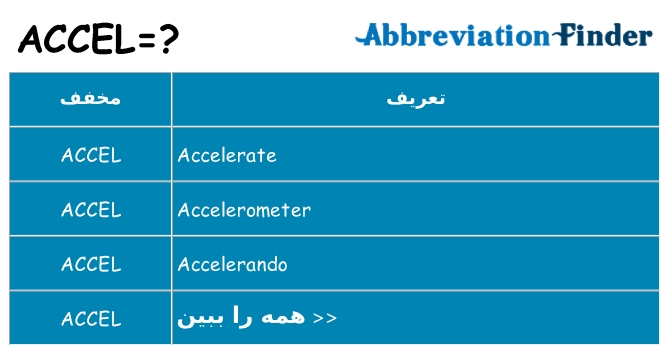 چه accel برای ایستادن؟