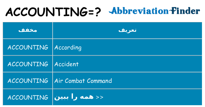 چه accounting برای ایستادن؟