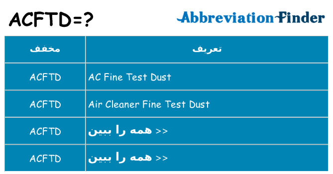 چه acftd برای ایستادن؟