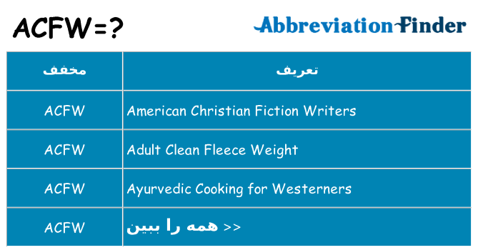 چه acfw برای ایستادن؟
