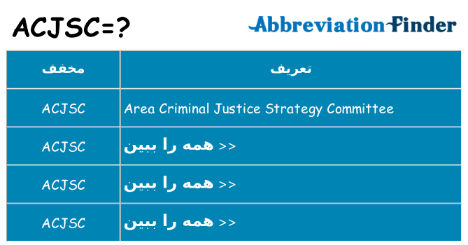 چه acjsc برای ایستادن؟
