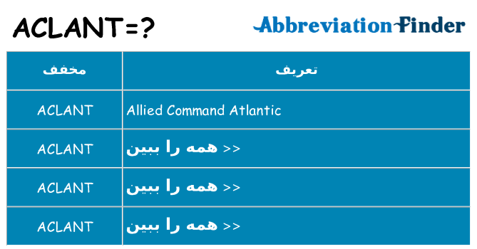 چه aclant برای ایستادن؟