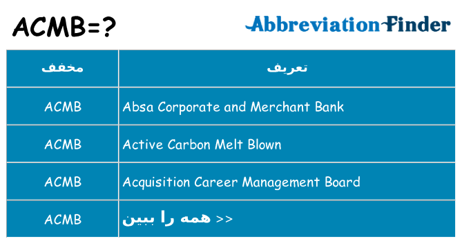 چه acmb برای ایستادن؟